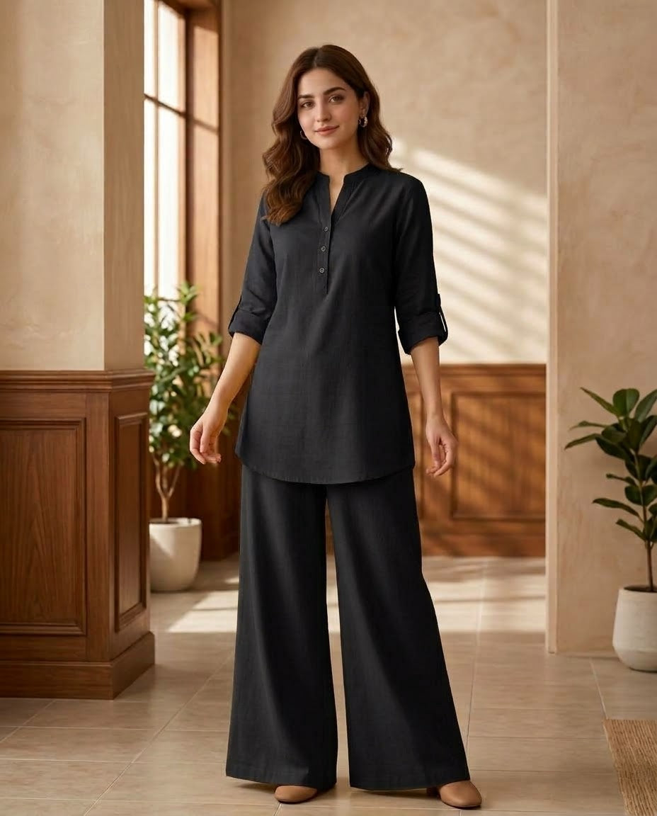 Alenza Classy Western Shirt Style 2-Piece Ready-to-Wear Set