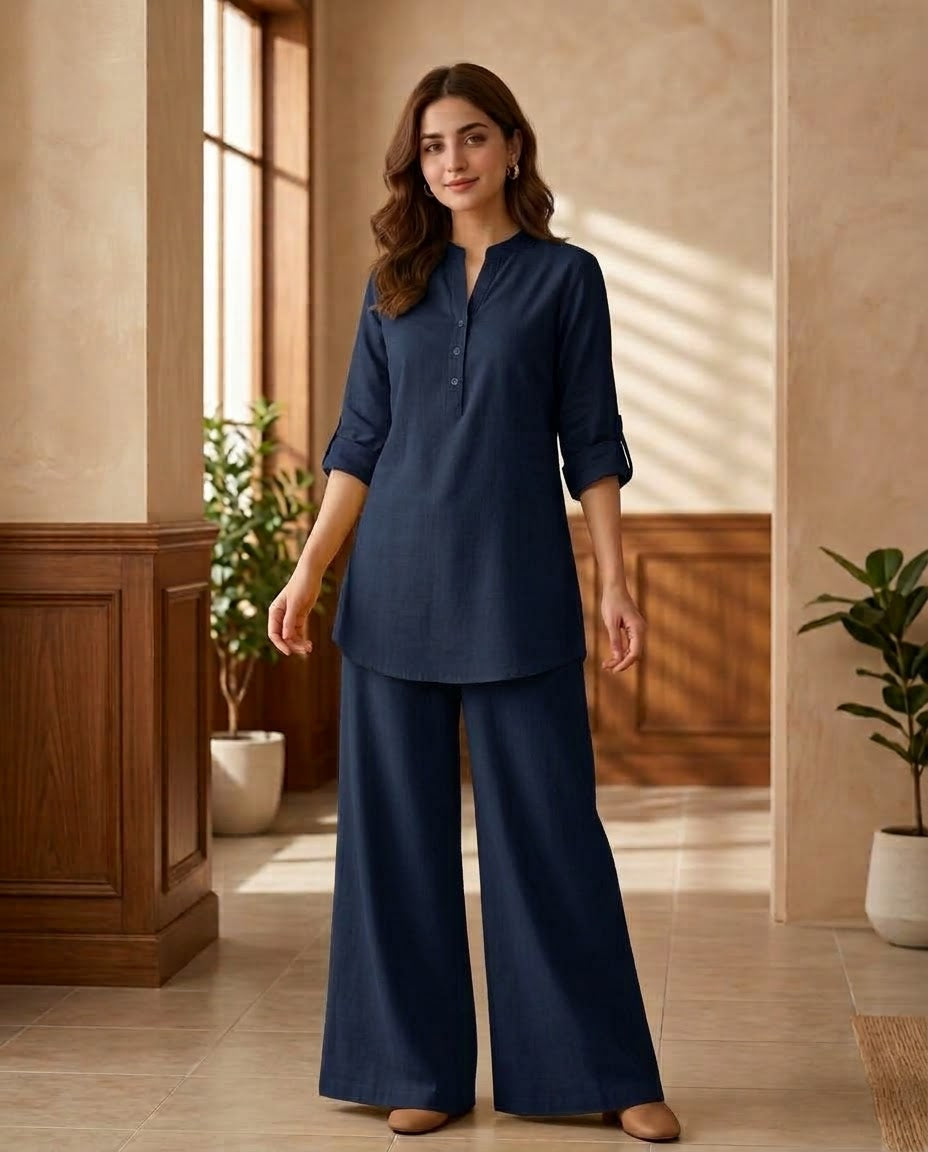 Alenza Classy Western Shirt Style 2-Piece Ready-to-Wear Set