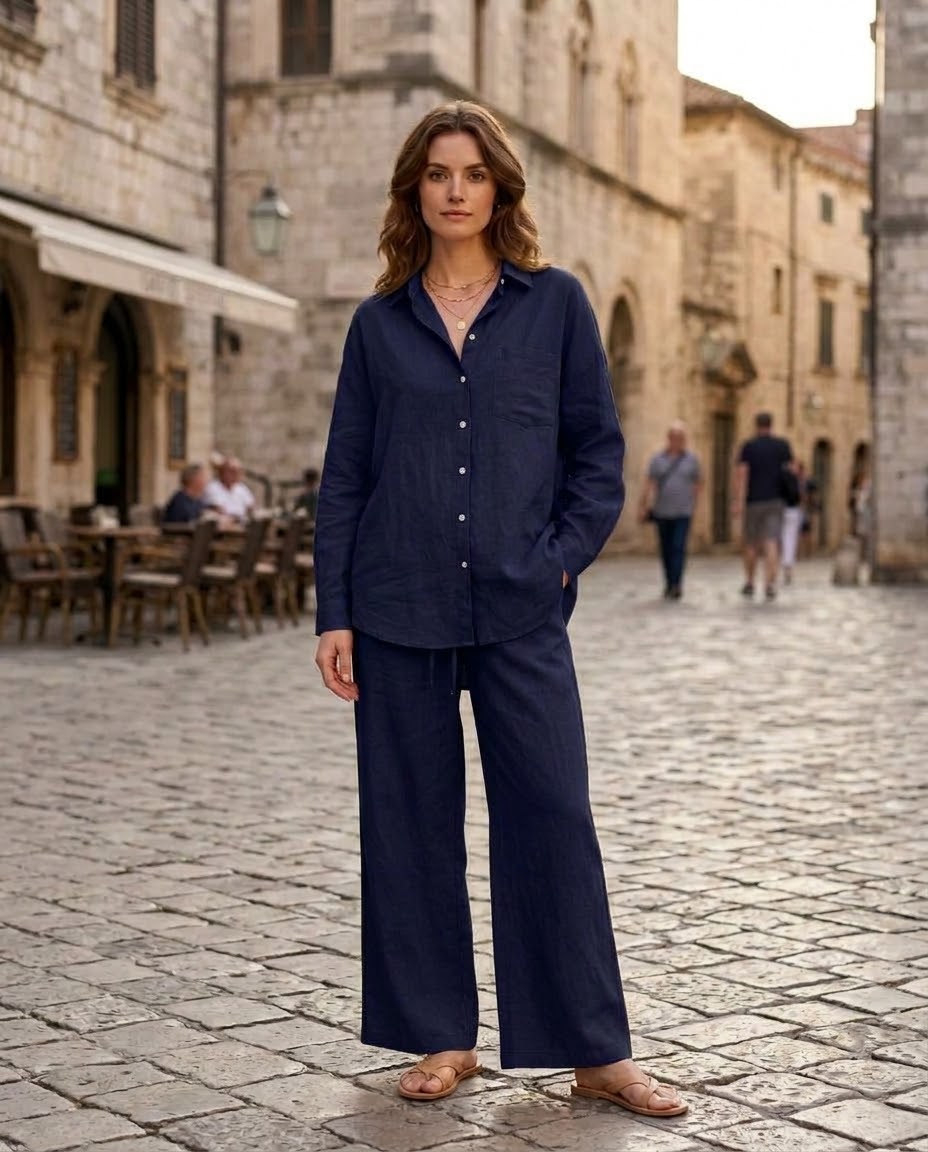 Alenza Western Shirt Style 2-Pcs Stitched Co-Ord Set