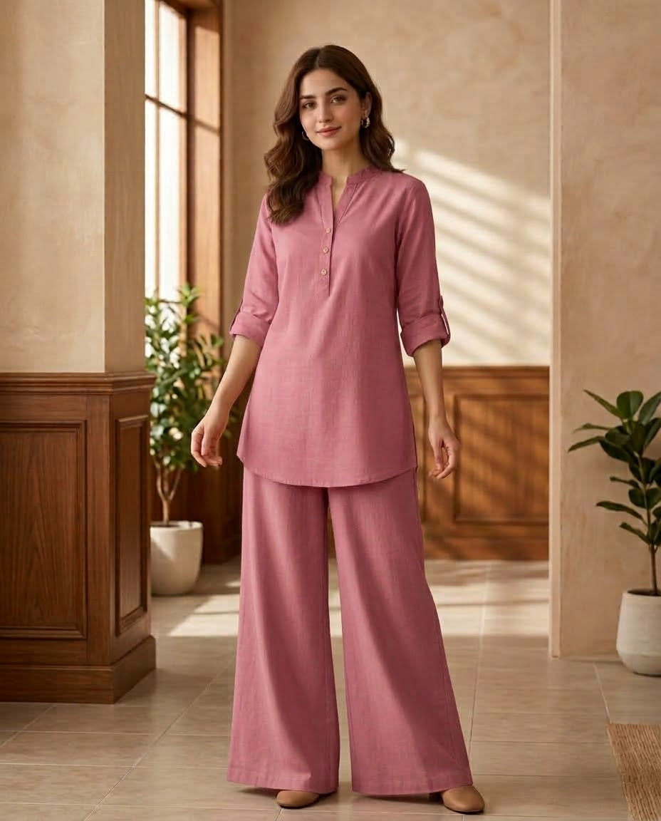 Alenza Classy Western Shirt Style 2-Piece Ready-to-Wear Set