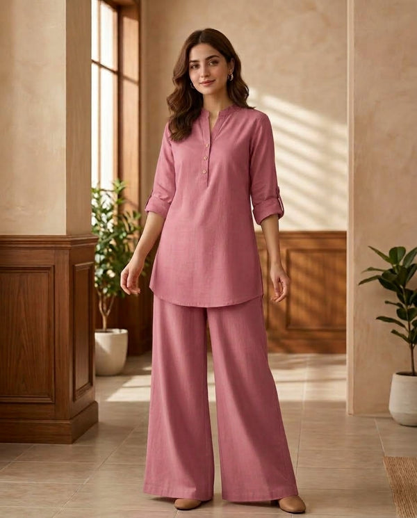 Alenza Classy Western Shirt Style 2-Piece Ready-to-Wear Set