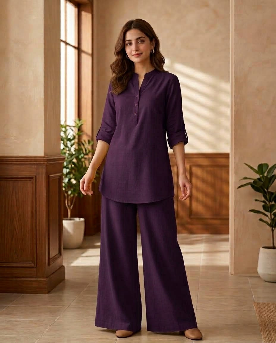 Alenza Classy Western Shirt Style 2-Piece Ready-to-Wear Set